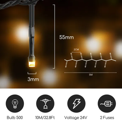 Tira Luz Led Baja Tension 10m 2400K